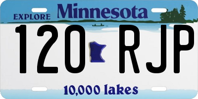 MN license plate 120RJP