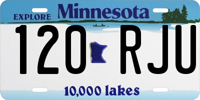 MN license plate 120RJU