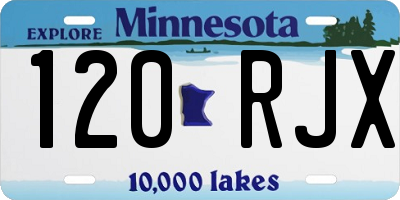MN license plate 120RJX