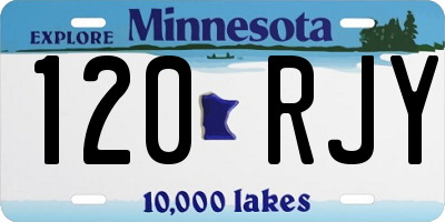 MN license plate 120RJY