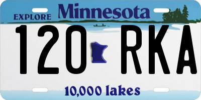 MN license plate 120RKA