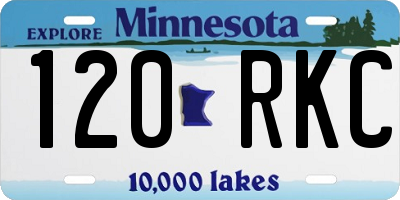 MN license plate 120RKC