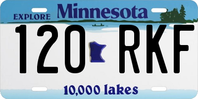 MN license plate 120RKF
