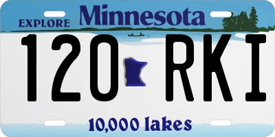 MN license plate 120RKI