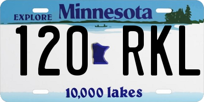 MN license plate 120RKL