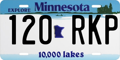 MN license plate 120RKP