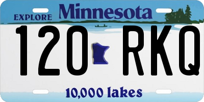 MN license plate 120RKQ