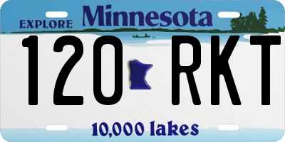 MN license plate 120RKT