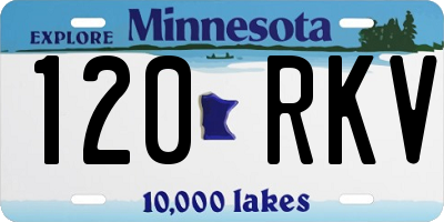 MN license plate 120RKV