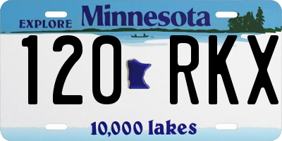 MN license plate 120RKX