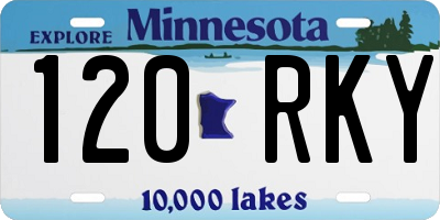 MN license plate 120RKY