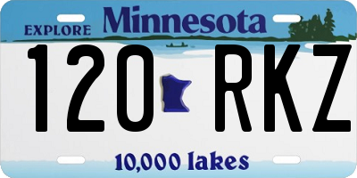 MN license plate 120RKZ