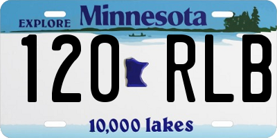 MN license plate 120RLB