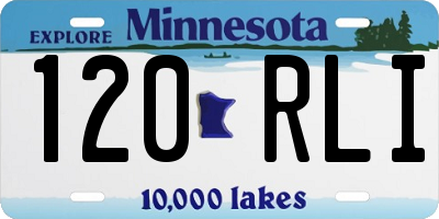 MN license plate 120RLI