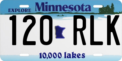 MN license plate 120RLK