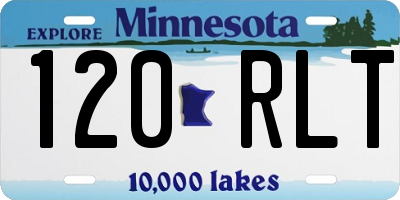 MN license plate 120RLT
