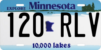 MN license plate 120RLV