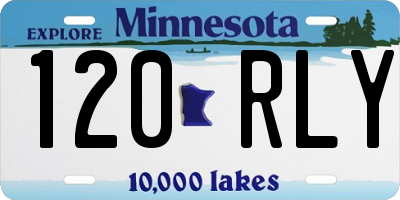 MN license plate 120RLY