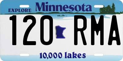 MN license plate 120RMA