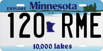 MN license plate 120RME