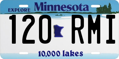 MN license plate 120RMI