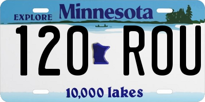 MN license plate 120ROU
