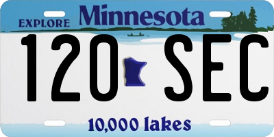 MN license plate 120SEC