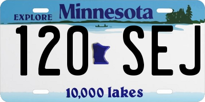 MN license plate 120SEJ