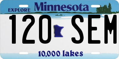 MN license plate 120SEM