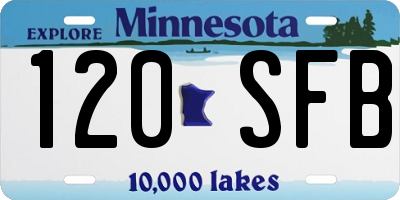 MN license plate 120SFB