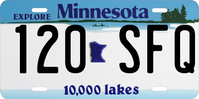 MN license plate 120SFQ
