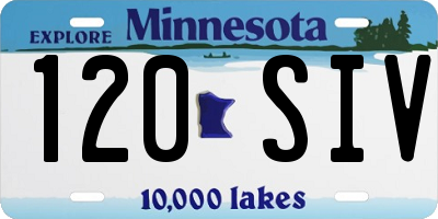 MN license plate 120SIV