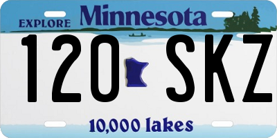 MN license plate 120SKZ