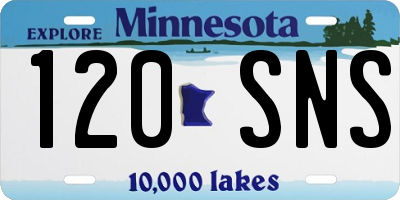 MN license plate 120SNS