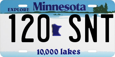 MN license plate 120SNT
