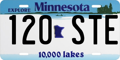MN license plate 120STE