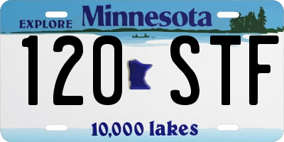 MN license plate 120STF
