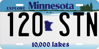 MN license plate 120STN