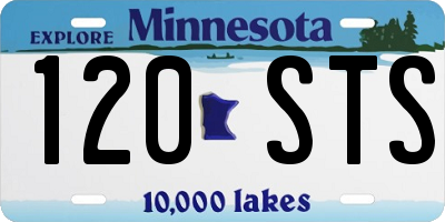 MN license plate 120STS