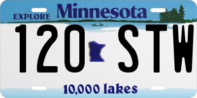 MN license plate 120STW
