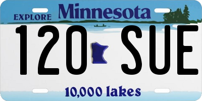 MN license plate 120SUE