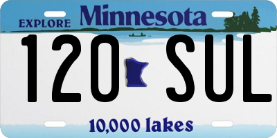 MN license plate 120SUL
