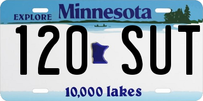 MN license plate 120SUT