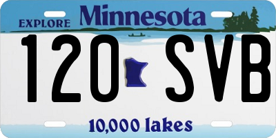MN license plate 120SVB