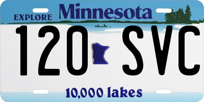 MN license plate 120SVC