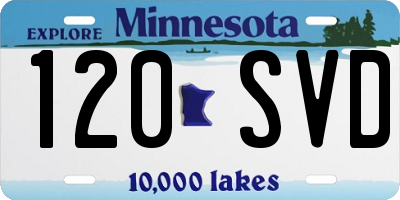 MN license plate 120SVD