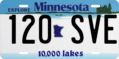 MN license plate 120SVE