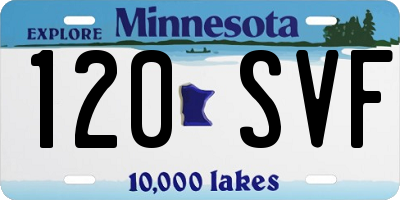 MN license plate 120SVF
