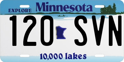 MN license plate 120SVN