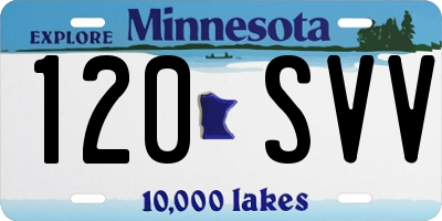 MN license plate 120SVV